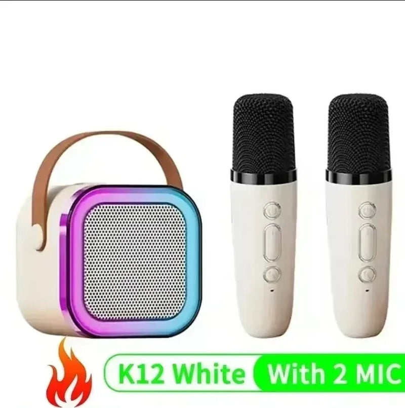 Wireless Karaoke Speaker Bluetooth Microphone K12 Home KTV Karaoke Machine RGB Light Portable Mini Bluetooth Speaker