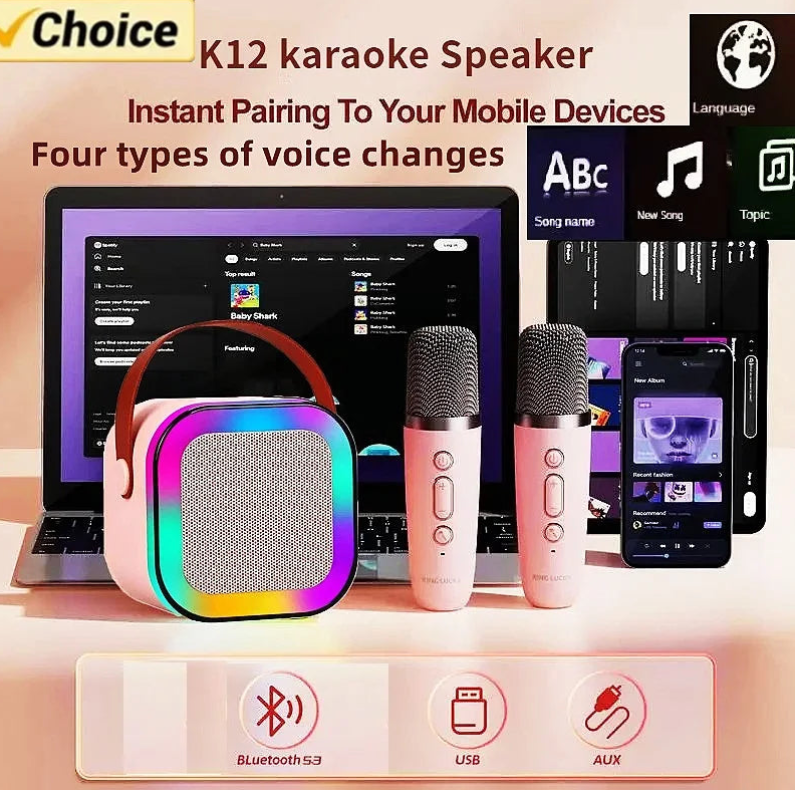 Mini Karaoké Bluetooth – Haut-Parleur Micro(s) Sans Fil