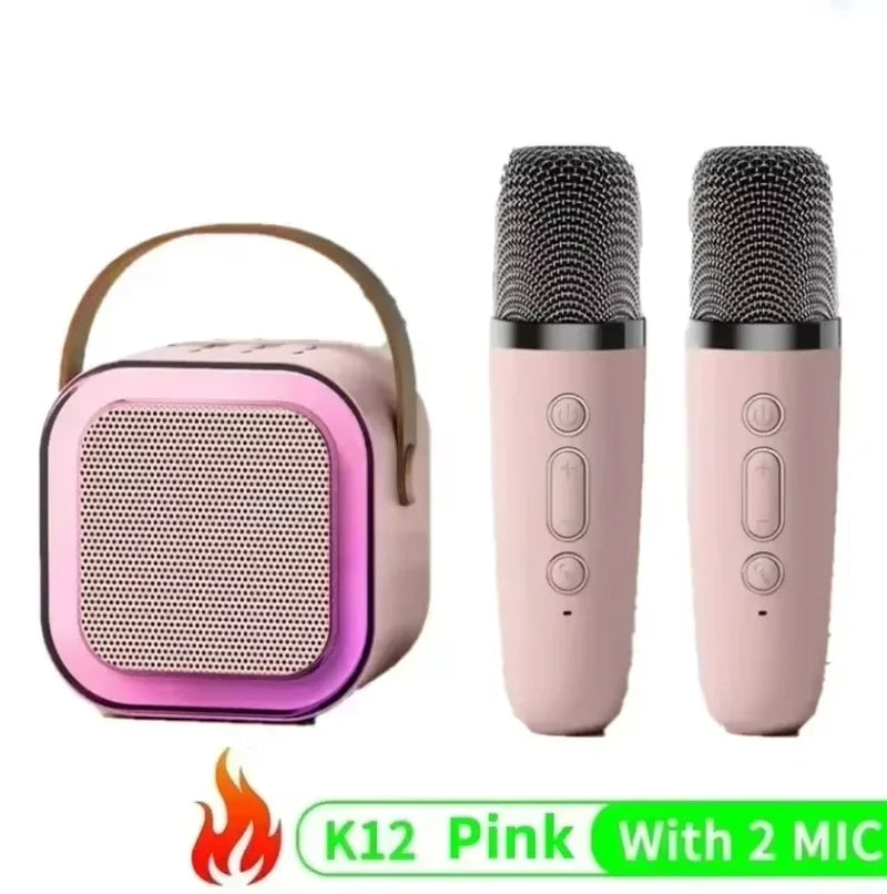Wireless Karaoke Speaker Bluetooth Microphone K12 Home KTV Karaoke Machine RGB Light Portable Mini Bluetooth Speaker