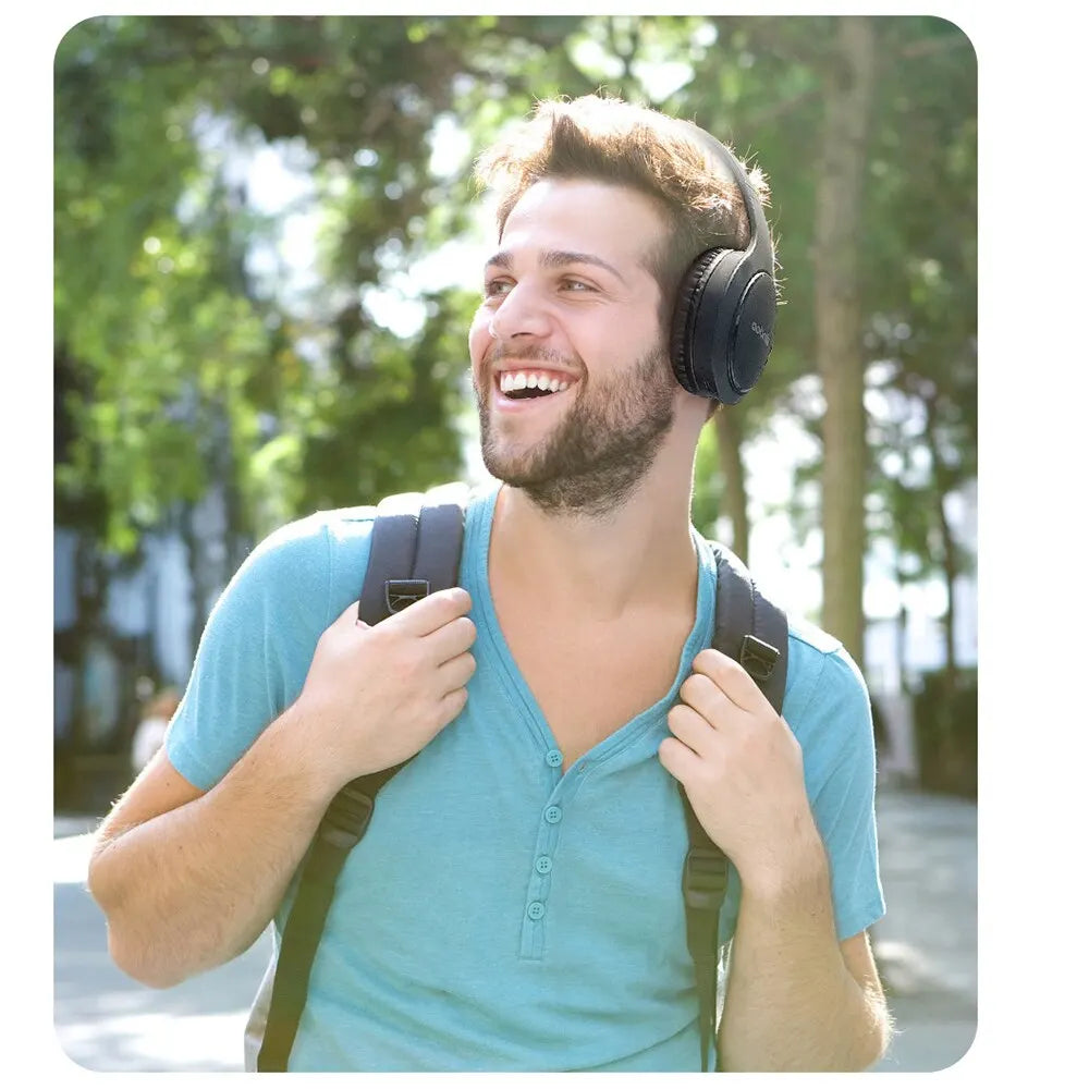 JH919 Wireless Bluetooth Headphones Foldable Stereo Earphones Super Bass Noise Reduction Mic for Laptop PC TV