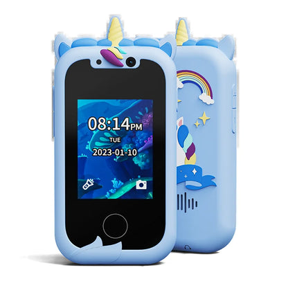 Children Phone Educational Toys Musical Toy Unicorn Baby Mobile Selfie Camera with 512Mb TF Card Toys for Babies Birthday Gifts