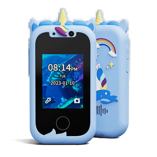 Children Phone Educational Toys Musical Toy Unicorn Baby Mobile Selfie Camera with 512Mb TF Card Toys for Babies Birthday Gifts