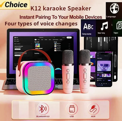 Mini Karaoké Bluetooth – Haut-Parleur Micro(s) Sans Fil