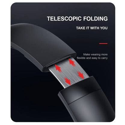 JH919 Wireless Bluetooth Headphones Foldable Stereo Earphones Super Bass Noise Reduction Mic for Laptop PC TV