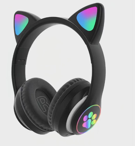 Casque Bluetooth Oreilles de Chat – Pour Enfants & Filles Stylées !